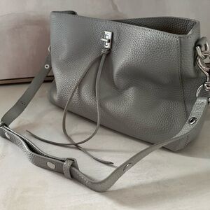 Rebecca Minkoff Darren East/West Leather Shoulder Bag in Dove Gray